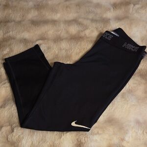 Nike Black Leggings with White Logo